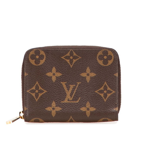 Louis Vuitton Case Brown Leather Monogram Zippy - Picture 1 of 8